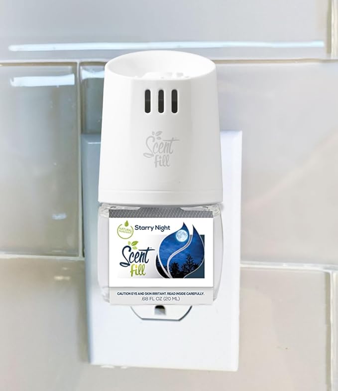 Scent Fill Starry Night Plug in Air Freshener, 4 Scented Oil Refills