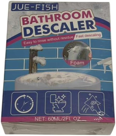 Jue-Fish Bathroom Descaler Foam Cleaner - Stubborn Stains Remover, Fresh Scent, All Purpose Bubble Spray (1pcs)