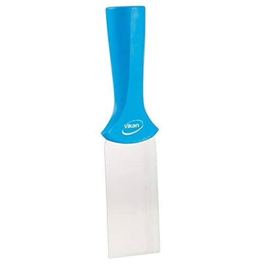 Vikan 40103 2” Stainless Steel Handle Mounted Scraper, Blue