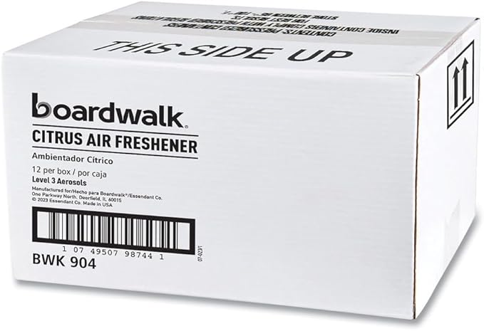 Boardwalk 1048768 5.3 oz. Aerosol Spray Metered Air Freshener Refills - Citrus Sunrise (12/Carton)