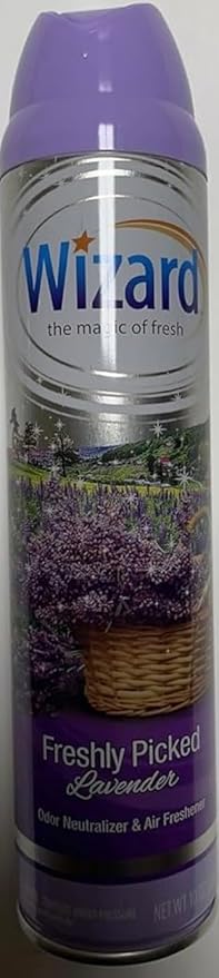 Wizard The Magic of Fresh | Odor Neutralizer & Air Freshener - 10 Oz. Freshly picked lavender (Pack of 6) (Packaging May Vary)