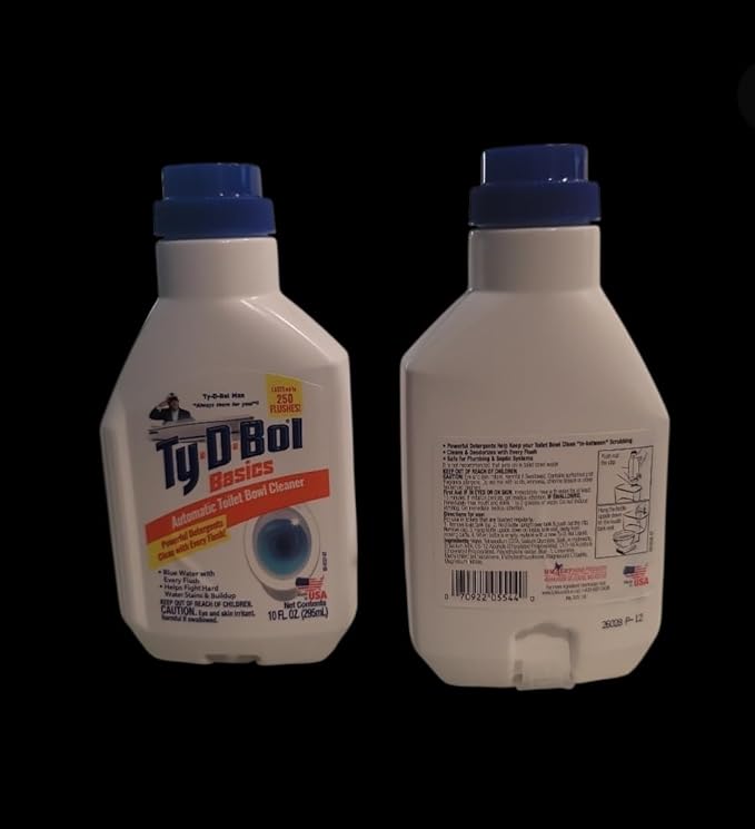 Automatic Toilet Bowl Cleaner, Blue Water with Every Flush, Fights Hard Water Stains, 10 Fl Oz, 2 Pack