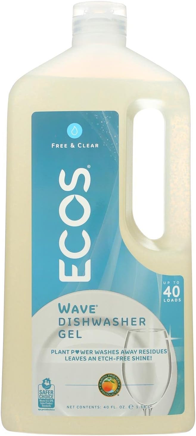 Earth Friendly - Earth Friendly Auto-Dishwashing Gel Free Clear 40 Oz (Pack of 8)