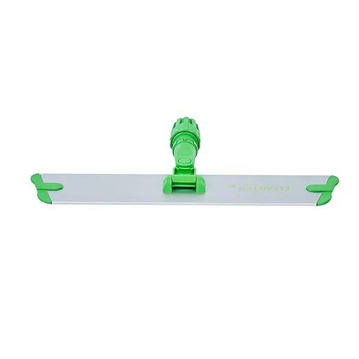 Restaurantware-Clean Tek Professional 15.7 Inch Flat Mop Plate Frame, 1 Quick Connect Mop Frame for Wet Or Dry Pads - Pads Sold Separately, Durable, Green Aluminum Cleaning Pad Base