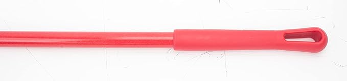 SPARTA 41083EC05 Plastic Color Coded Broom, Unflagged Bristles, Long Broom With Angled Head For Small Debris Cleaning, 56 Inches, Red
