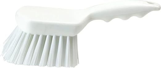 SPARTA 40541EC02 Plastic Scrub Brush, Utility Brush, Kitchen Brush With Hanging Hole For Cleaning, 8 Inches, White - (Pack of 1)