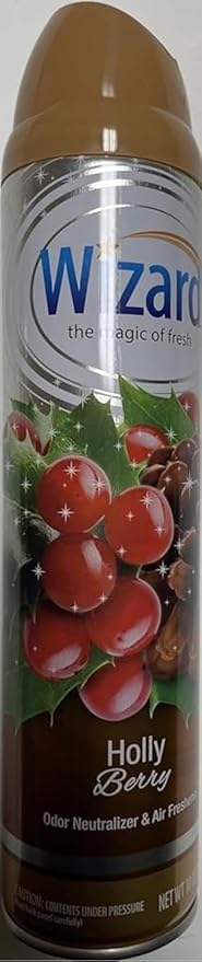 Wizard The Magic of Fresh | Odor Neutralizer & Air Freshener - 10 Oz. Holly berry (Pack of 6) (Packaging May Vary)