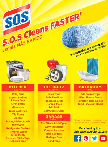 S.O.S Steel Wool Soap Pads,18 Count (Pack of 12)