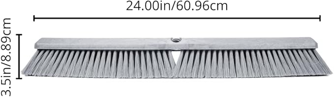 SPARTA 41891EC03 Omni Sweep Plastic Push Broom Head, Heavy Duty, Industrial Broom With Color Code System For Outdoor, Indoor, Garage, Concrete, Patio, Kitchen, Bathroom, 24 Inches, Black