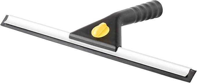 Restaurantware-Clean Tek Professional 13.78 Inch Window Squeegee, 1 Window Cleaning Squeegee with Rubber Blade - All-Purpose, for Mirror Or Glass Door, Black Plastic Wiper with Aluminum Frame
