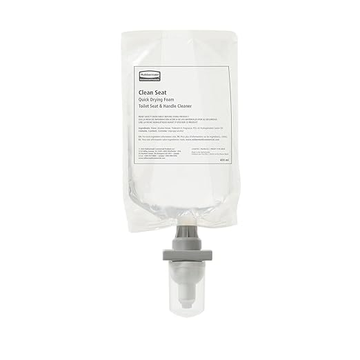 Rubbermaid Commercial Products Clean Seat Refill, Alcohol-Based Foam Solution, 1,000 Doses per Refill, Quick-Drying, for Restaurants/Hotels/Schools/Airports/Offices