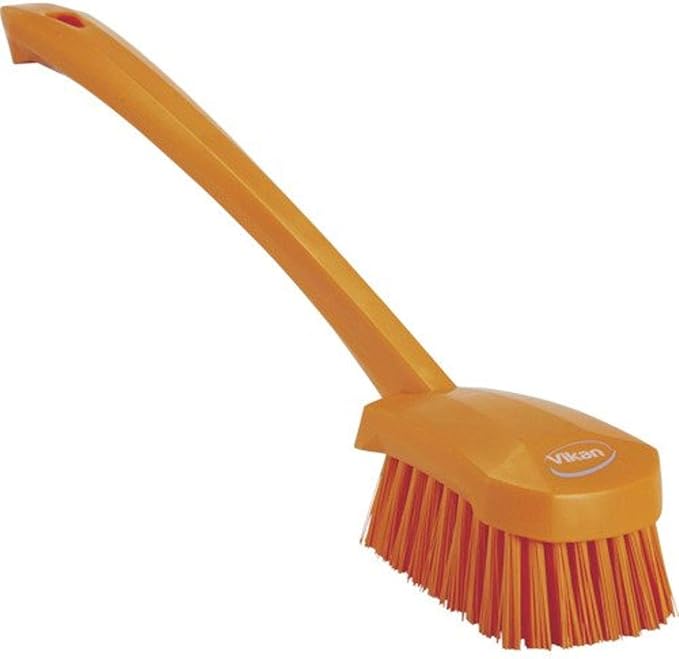 Vikan 41867 Brush,Washing,Stiff,15.75",PP/PBT,Orange