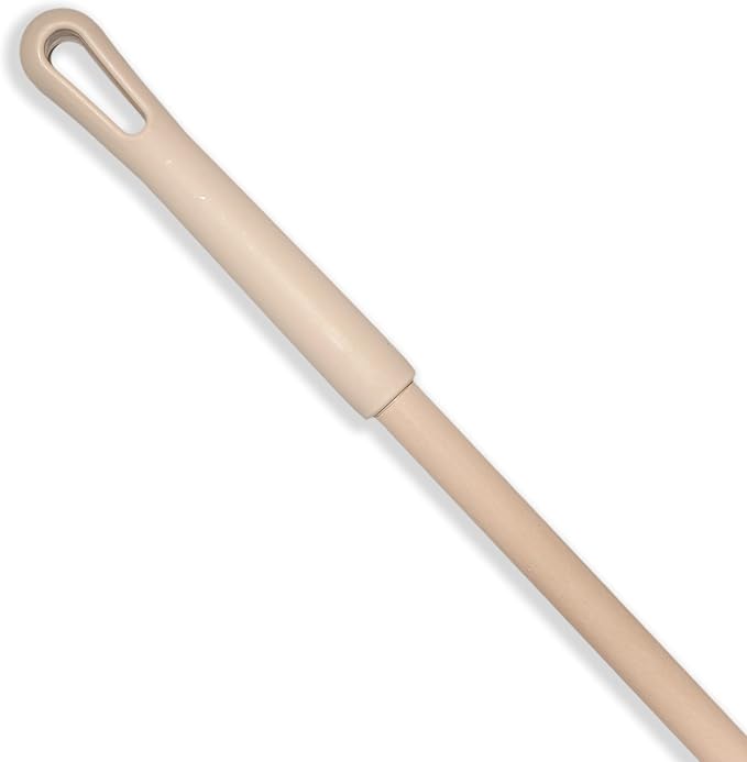 SPARTA Fiberglass Broomstick Replacement Broom Handle with Acme Threaded Tip for Industrial Cleaning Tools, Fiberglass, 60 Inches, Tan, (Pack of 12)