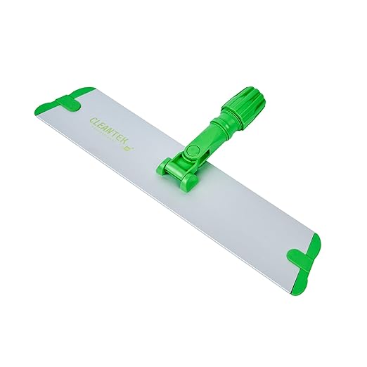 Restaurantware-Clean Tek Professional 17.7 Inch Flat Mop Plate Frame, 1 Quick Connect Mop Frame for Wet Or Dry Pads - Pads Sold Separately, Durable, Green Aluminum Cleaning Pad Base