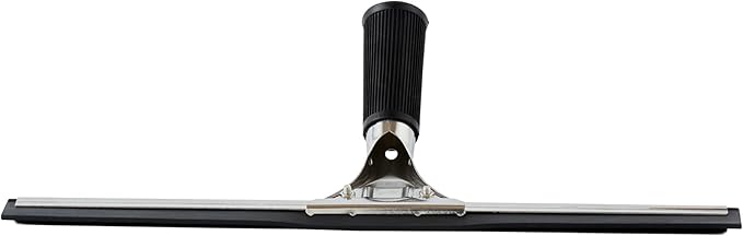 Restaurantware-Clean Tek Professional 13.78 Inch Window Squeegee, 1 Cleaning Squeegee with Rubber Blade - No-Slip Handle, Clean Mirror Or Car Windshield, Stainless Steel Wiper for Glass Door