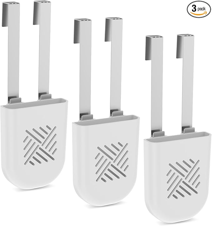 3Pcs Toilet Tank Cleaning Tablet Holder, Bleach Tablet Bracket, Hanging Toilets Bowl Cleaner Carrier for Preventing Dissolved Residue From Polluting Water Tank, Fits Standard-Height Toilet Tanks