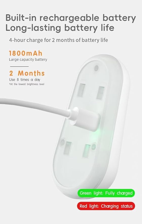 Self Cleaning Toilet Light with Night Light, Motion Sensor & Multi-Color Mode, Rechargeable, 3 Brightness Levels, Adhesive Mount, Splash-Proof for Bathroom, Great Gift for Kids Elderly Family