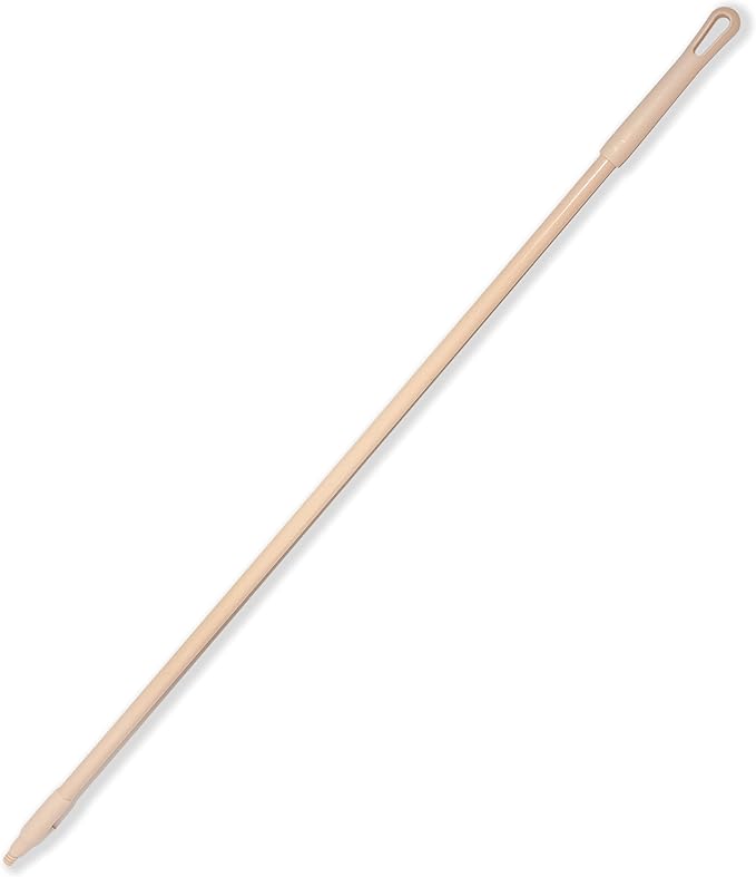 SPARTA Fiberglass Broomstick Replacement Broom Handle with Acme Threaded Tip for Industrial Cleaning Tools, Fiberglass, 60 Inches, Tan