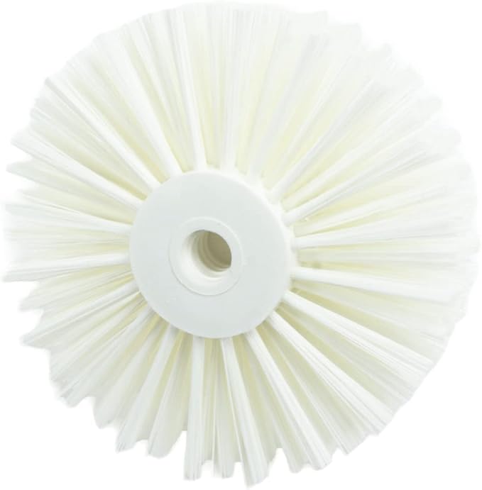 SPARTA 45007EC02 Plastic Multi-Purpose Valve Brush, Pipe Brush, Round Brush With Polyester Bristles, Color Coded For Commercial Cleaning, Kitchen, Restaurant, Bathroom, 5.7 X 7 X 5.7 Inches, White