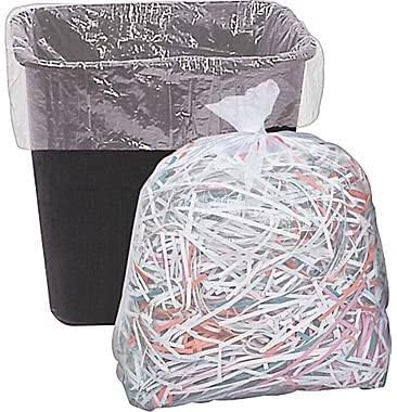 8 Gallon Trash Bags – 75 Small To Medium Garbage Bags | 24" x 24" Clear Waste Basket Trash Bags | Commercial Bulk Plastic Bathroom Trash Can Liners | Office Shredder Bags