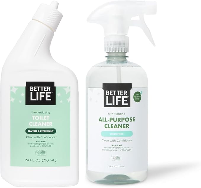Better Life Toilet Bowl Cleaner 1-Pack + All Purpose Cleaner 24 Oz 1-Pack Unscented