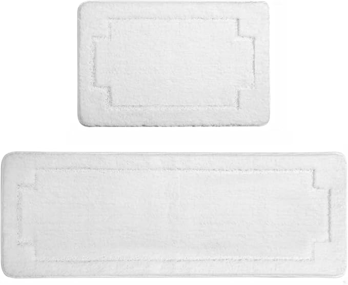 Bath Rugs Bathroom Mat Soft Absorbent Plush Shaggy Soft Floor Non Slip Shower Bath Tub Machine Washable