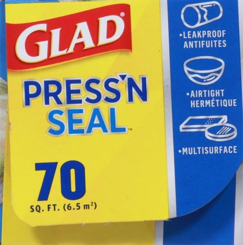 Glad Press'N Seal Food Plastic Wrap,70 Square Foot Roll (Package May Vary),(Pack of 12)