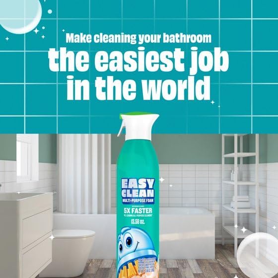 S'crubing B'ubles Easy Clean Multi-Purpose Bathroom Cleaner, Foam Spray, 13.58 oz, 1 Pack