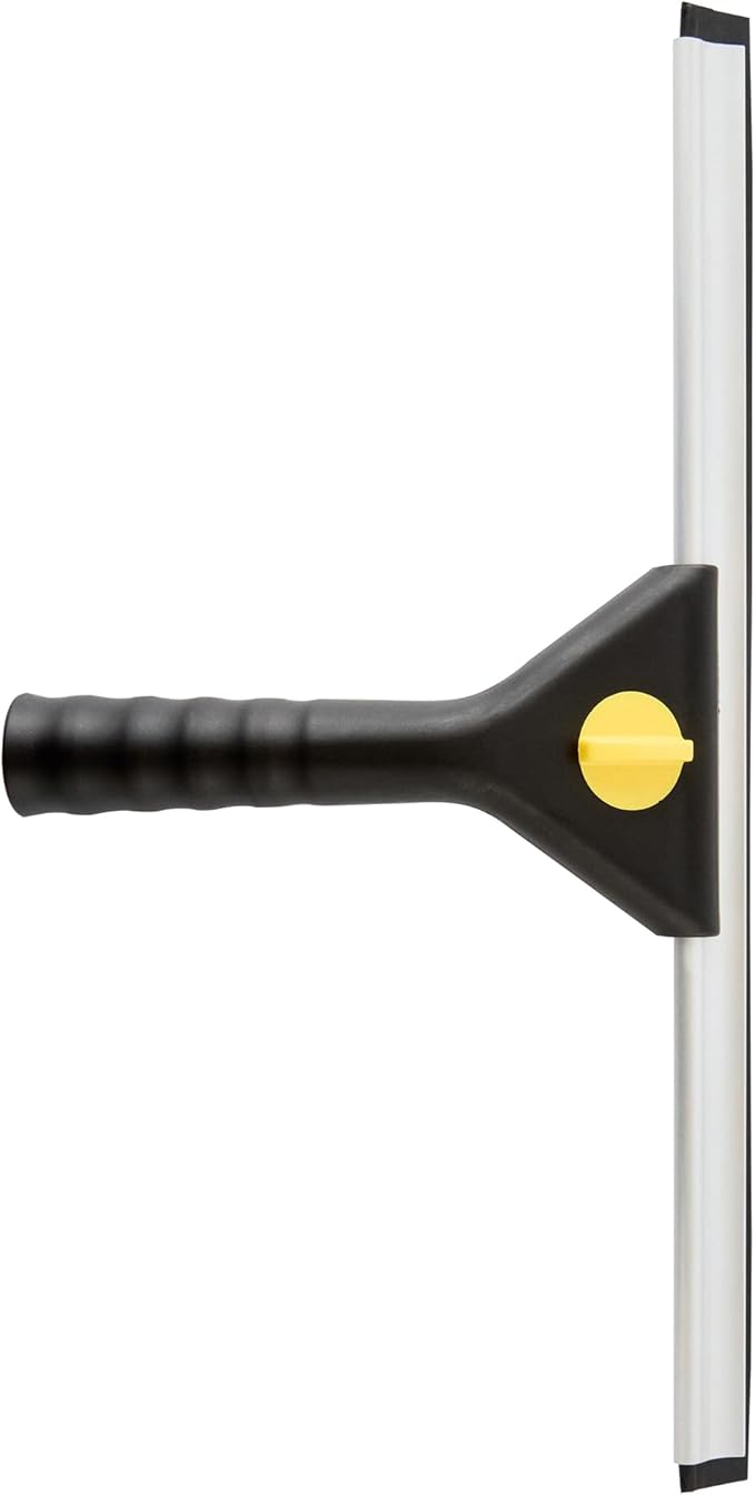 Restaurantware-Clean Tek Professional 13.78 Inch Window Squeegee, 1 Window Cleaning Squeegee with Rubber Blade - All-Purpose, for Mirror Or Glass Door, Black Plastic Wiper with Aluminum Frame