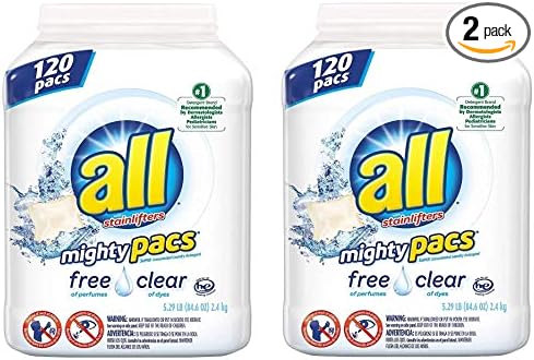2 Count Product of Mighty Pacs Free & Clear Laundry Detergent (120 ct.) - Laundry Detergents [Bulk Savings]