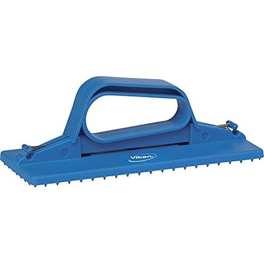 Vikan 55103 Pad Holder,Handheld,9" x 3.7",PP/SS,Blue