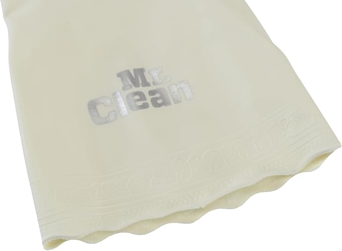Mr. Clean Bliss Cleaning Gloves Premium Reusable Vinyl Latex-Free Gloves with Non-Slip Grip, Large