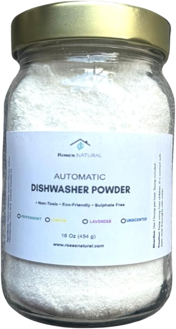 Automatic Dishwasher Powder Powered by Enzymes 16 Oz (lemon)