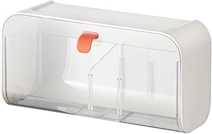 Pad Holder for Bathroom, Sanitary Napkins Organizer, Feminine Tampons Storage Day Overnight Cotton Pad Holder, White