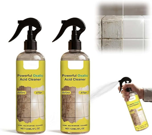 Powerful Oxalic Acid Cleaner, 2026 New Oxalic Acid Cleaner for Bathroom,120ml, Spray Bottle, Suitable for Cleaning Bathrooms, Toilets, and Floors (2PCS)