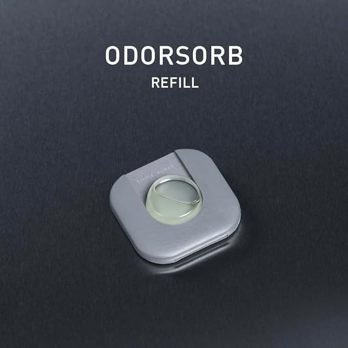 simplehuman Odorsorb® Pod Refill Pack, Trash Can Odor Eliminator with Plant-Based Oils, 45 Days of Odor Control Per Pod, No Harsh Chemicals or Cover Scents, 4 Refill Pods