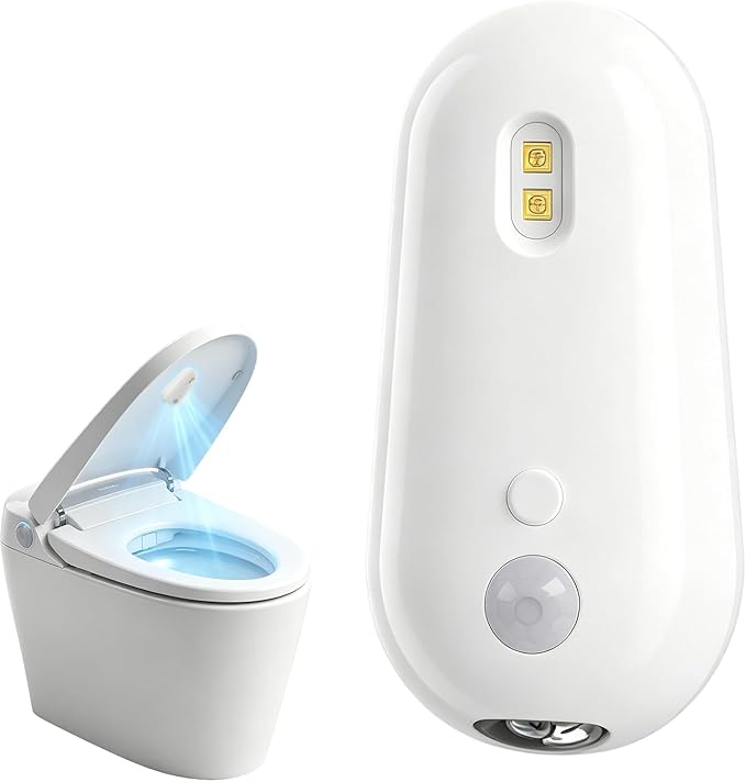 Self Cleaning UV Toilet Sanitizer Light, Motion-Activated Toilet Cleaning Light, USB Rechargeable, Night Light Adhesive-Mounted for Shared Bathrooms, For Elderly