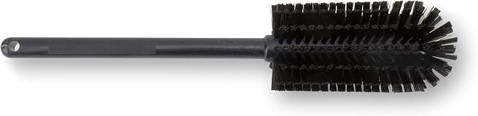 SPARTA Large Water Bottle Brush Ideal for Wide-Mouth Jars, Bottles and Tumblers, Dishwashing Tool with Handle for Home and Commercial Kitchens, Plastic, 16 Inches, Black, (Pack of 4)