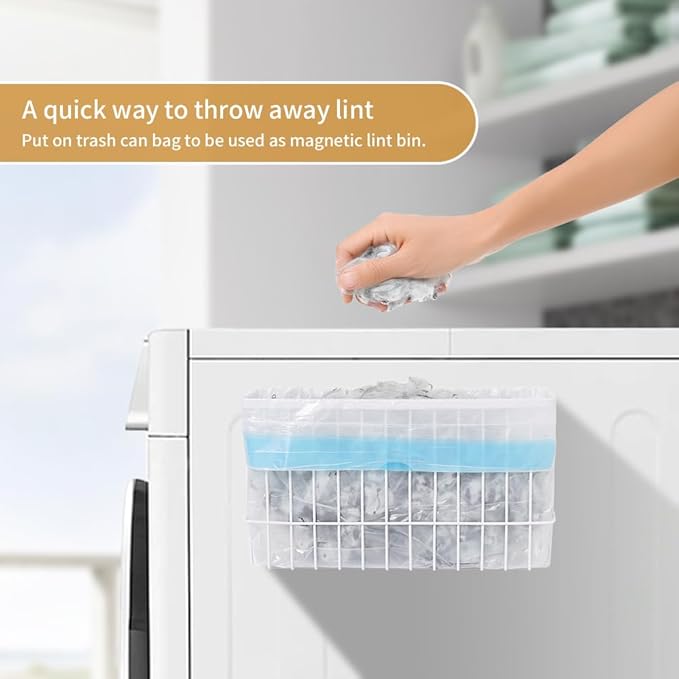 Moryimi Magnetic Dryer Ball Holder for Laundry Room Organization and Storage, Magnetic Lint Bin for Laundry Room, Iron Dryer Ball Container for Laundry Room Storage (No Balls)