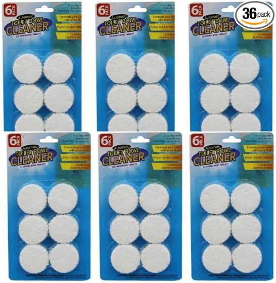 Toilet Bowl Cleaner Tablets - 36 PCS Automatic Bleach Toilet Cleaner Tablets, Slow-Releasing Deodorizing & Descaling, Powerful Bathroom Tank Cleaner
