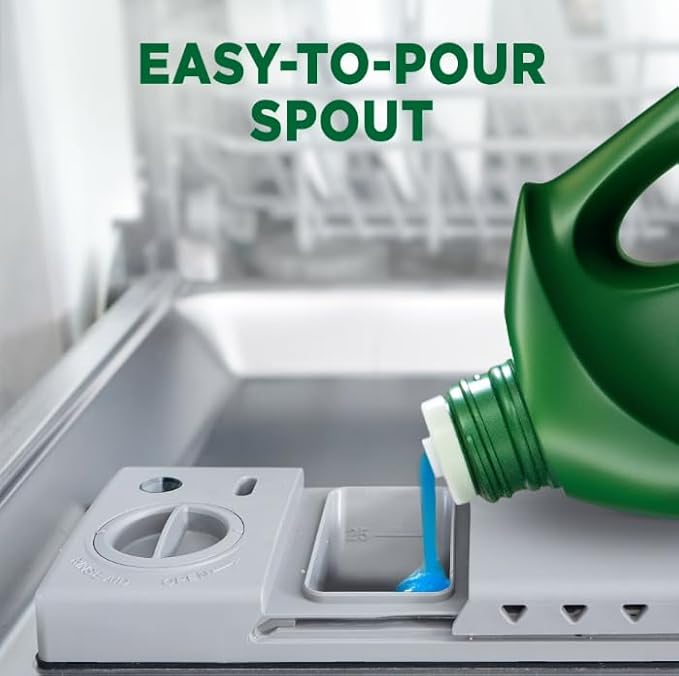 Dishwasher Detergent Liquid Gel, Fresh Scent Dishwashing Gel, Large 120 fl oz Bottle for Automatic Dishwasher Cleaning Use