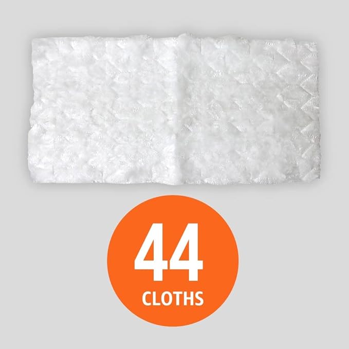 Amazon Basics Heavy Duty Dry Sweeping Cloths, Floor Cleaning, Multi-Surface, Disposable, Trap Dust, Dirt & Pet Hair, Fits Swiffer Sweeper Mop Heads, 44 Count