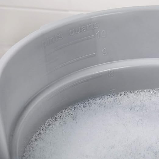Rubbermaid Commercial Products BRUTE 14 Quart Round Bucket Gray Heavy-Duty Construction for Professional/Janitorial Cleaners