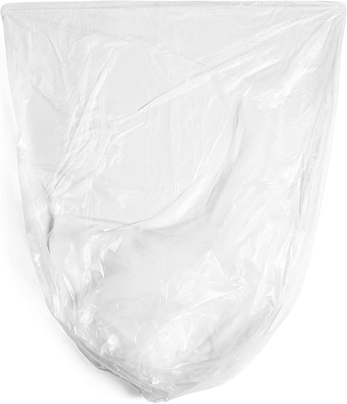 Aluf Plastics High Density Trash Bags, 30 Gallon, 2000 Count, 8 Micron (eq), 30" x 37", Clear, for Bathroom, Office, Industrial, Commercial, Janitorial, Municipal, Recycling