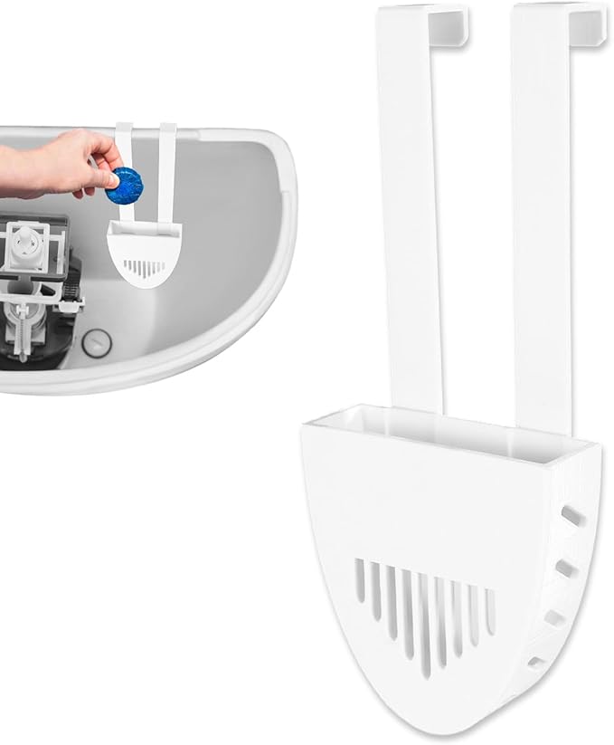 1 Sets Toilet Tank Pucks Holder, Hanging Toilet Bowl Carrier Hook Pucks Holder Hanger Bracket Caddy Avoids Crumbling from Water Tank
