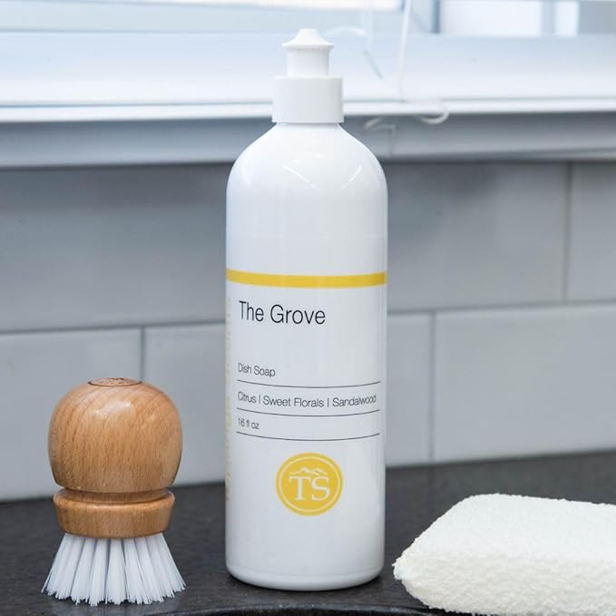 Topanga Scents Dish Soap – The Grove 16oz – Citrus, Sweet Florals & Sandalwood - Plant-Based Cleaner, Eco-Conscious, Non-Toxic, Gentle on Skin, Powerful Cleaning