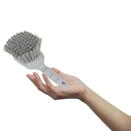 SPARTA 40541EC03 Plastic Scrub Brush, Utility Brush, Kitchen Brush With Hanging Hole For Cleaning, 8 Inches, Black - (Pack of 1)