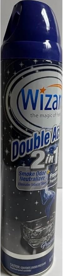 Wizard Double Action Smoke Odor Neutralizer & Air Freshener, Eliminates Smoke Smell & Odors, Freshens Air, Long-Lasting Scent; 6-Pack of 10 oz Sprays fresh breeze