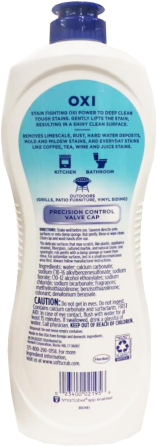 Soft Scrub Oxi Cleanser, 24 Ounce, (Pack of 3)