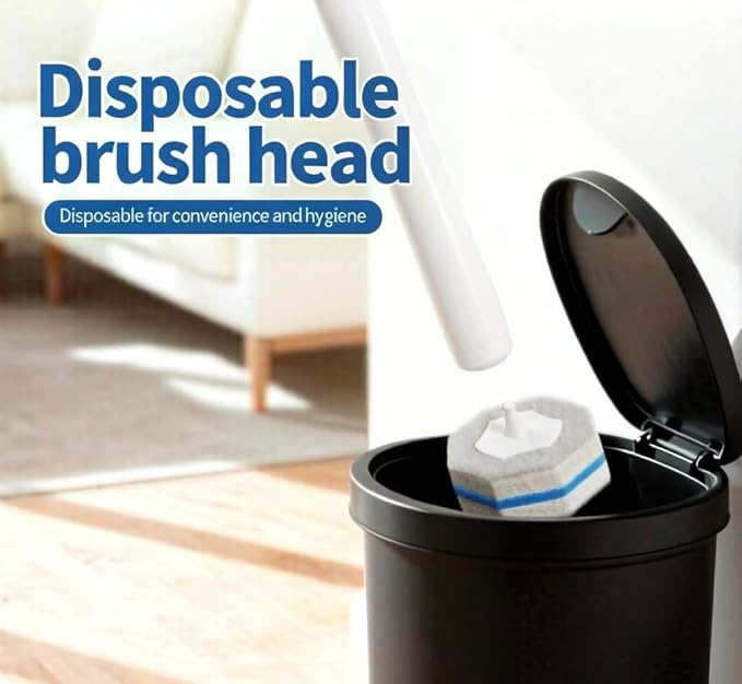 Disposable Toilet Brush Cleaning System with 50pcs Toilet Bowl Wand Refills for Clorox Toilet Bowl Wand Kit,Wall Mounted Disposable Toilet Bowl Brush and Holder Set for Bathroom Cleaning
